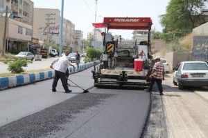 آغاز اجرای عملیات روکش آسفالت خیابان هشت بنگله شهر مسجدسلیمان به همت شرکت بهره برداری نفت و گاز مسجدسلیمان