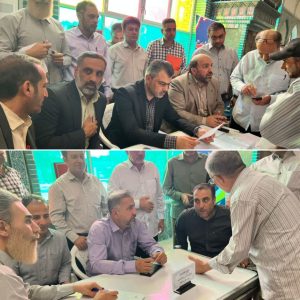 حضور مدیرعامل شرکت آب و فاضلاب اهواز در میز خدمت نماز جمعه