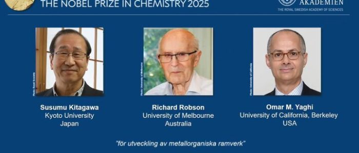 برندگان نوبل شیمی ۲۰۲۵ معرفی شدند