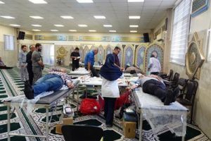 استقرار اكیپ خون گیری سازمان انتقال خون در نفت و گاز مارون