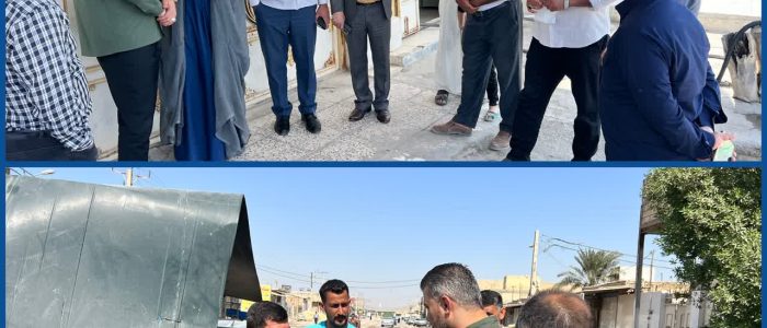 حضور میدانی مدیرعامل شرکت آب و فاضلاب اهواز در منطقه گلدشت