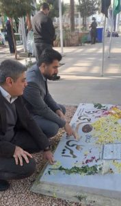 مسئولان خانه مطبوعات کشور با شهید  سردار حاجی‌زاده در گلزار شهدای تهران تجدید میثاق کردند.